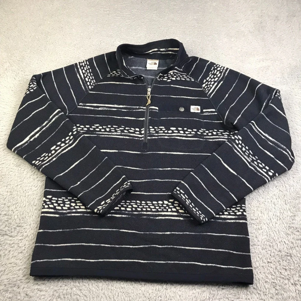 The North Face Printed Gordon Lyons Jacket Mens M 1/4 Zip Pullover Sweater
